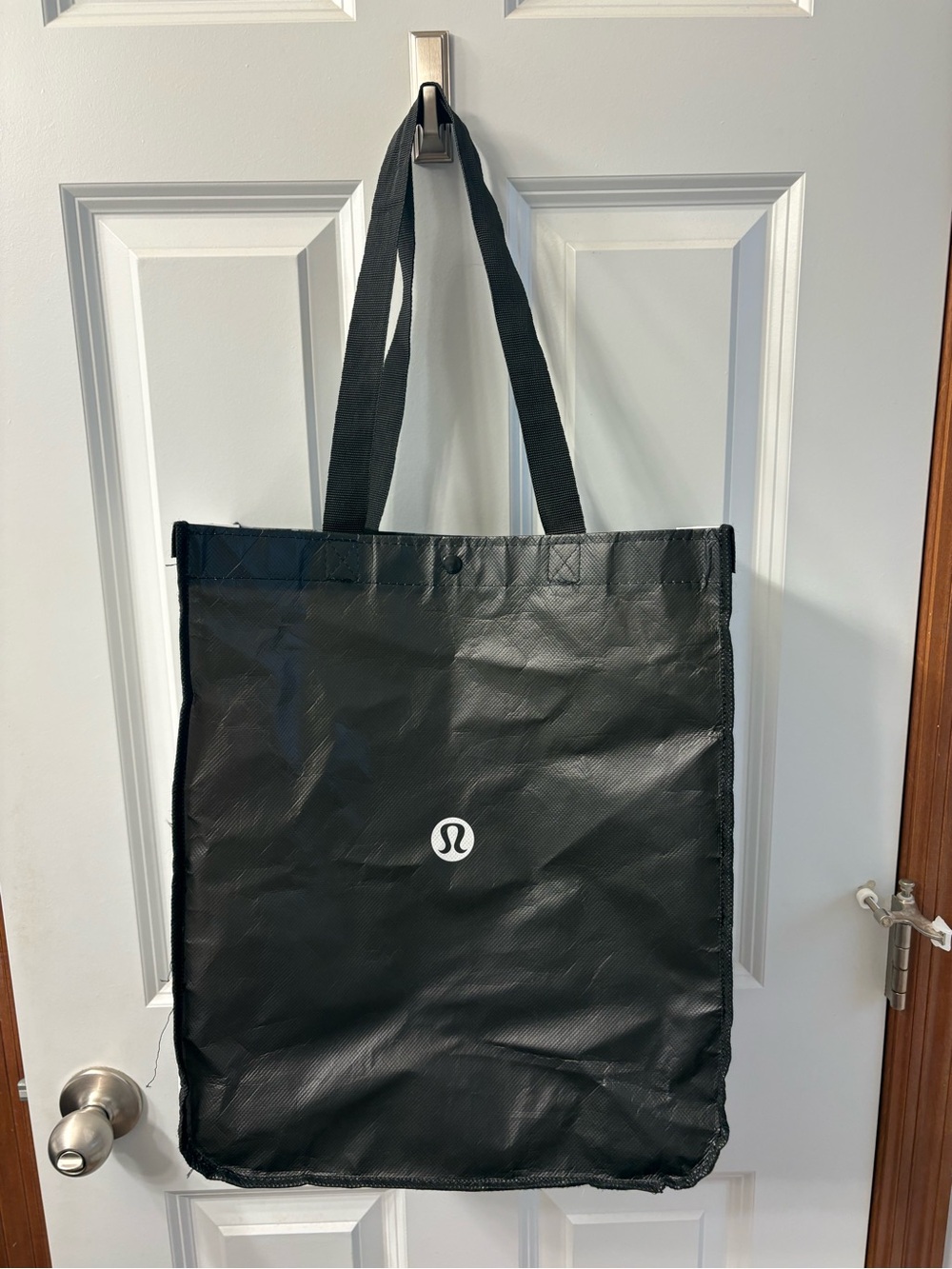 lululemon athletica Black Logo Large Tote Bag